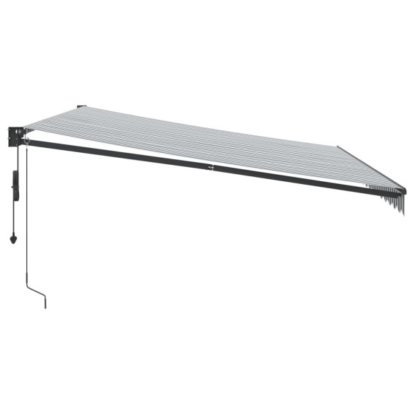 Copertină Retractabilă Antracit/Alb 4,5x3m - Textil/Aluminiu