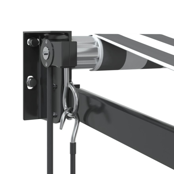 Copertină Retractabilă Antracit/Alb 4,5x3m - Textil/Aluminiu