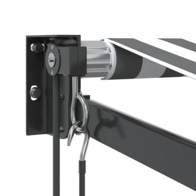 Copertină Retractabilă Antracit/Alb 4,5x3m - Textil/Aluminiu