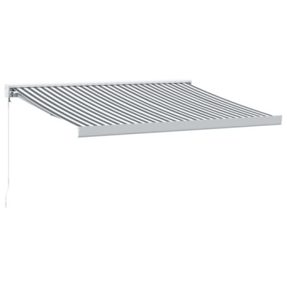 Copertină Retractabilă Antracit/Alb 3x2,5m - Textil/Aluminiu