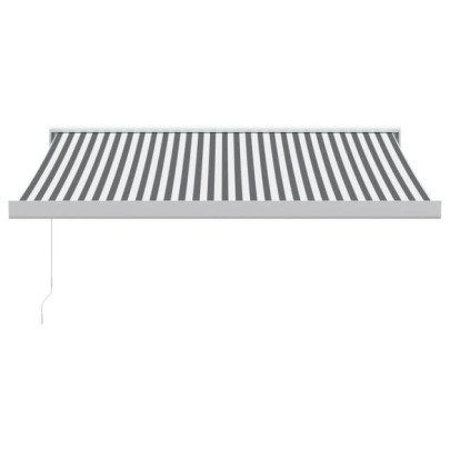 Copertină Retractabilă Antracit/Alb 3x2,5m - Textil/Aluminiu