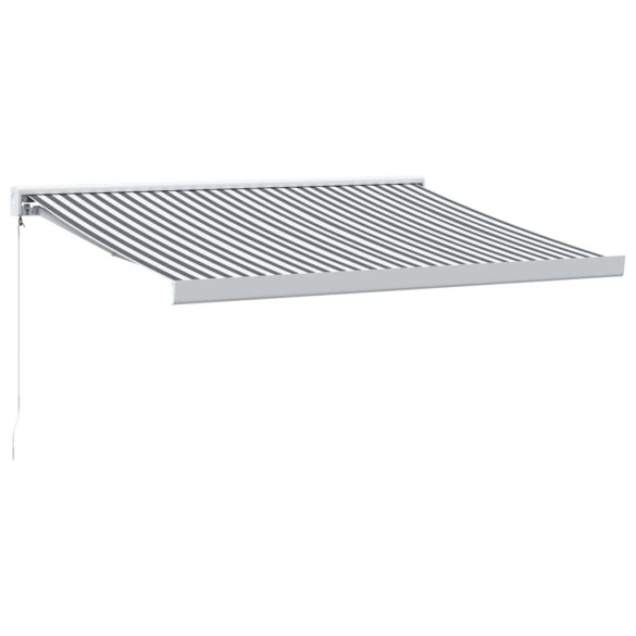 Copertină Retractabilă Antracit/Alb 3,5x2,5 m - Textil/Aluminiu