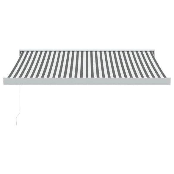 Copertină Retractabilă Antracit/Alb 3,5x2,5 m - Textil/Aluminiu