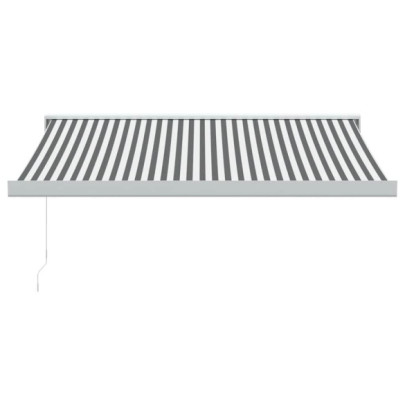 Copertină Retractabilă Antracit/Alb 3,5x2,5 m - Textil/Aluminiu