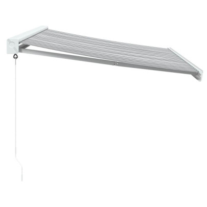 Copertină Retractabilă Antracit/Alb 3,5x2,5 m - Textil/Aluminiu