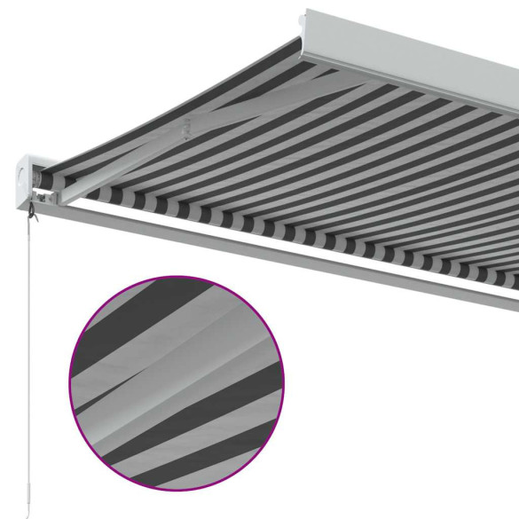 Copertină Retractabilă Antracit/Alb 3,5x2,5 m - Textil/Aluminiu