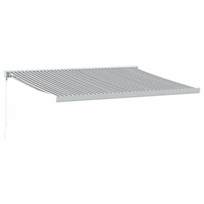 Copertină Retractabilă Antracit/Alb 4,5x3 m - Textil/Aluminiu 2