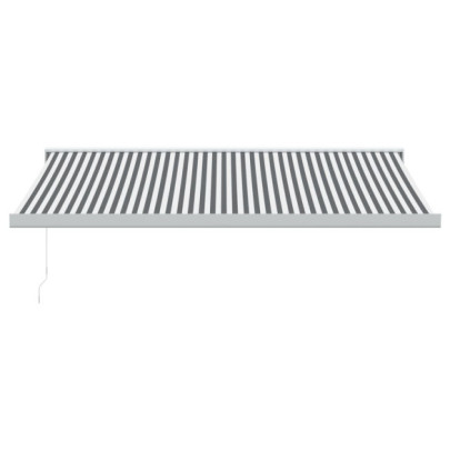Copertină Retractabilă Antracit/Alb 4,5x3 m - Textil/Aluminiu