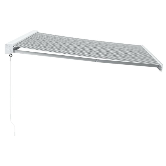 Copertină Retractabilă Antracit/Alb 4,5x3 m - Textil/Aluminiu