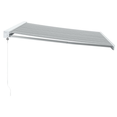 Copertină Retractabilă Antracit/Alb 4,5x3 m - Textil/Aluminiu