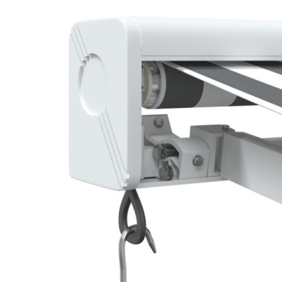 Copertină Retractabilă Antracit/Alb 4,5x3 m - Textil/Aluminiu