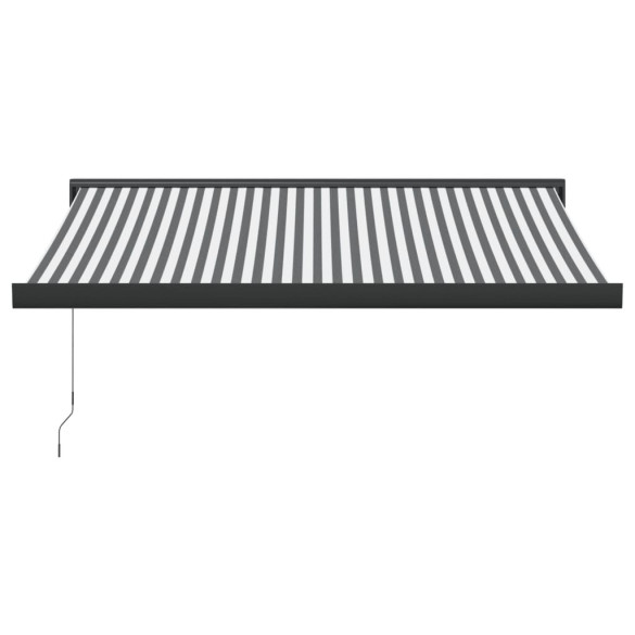 Copertină retractabilă antracit/alb 3x2,5m - textil/aluminiu