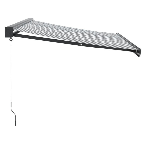 Copertină retractabilă antracit/alb 3x2,5m - textil/aluminiu