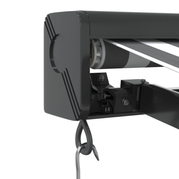 Copertină retractabilă antracit/alb 3x2,5m - textil/aluminiu