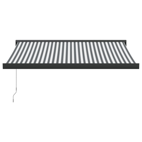 Copertină Retractabilă Antracit/Alb - 3,5x2,5 m - Textil/Aluminiu