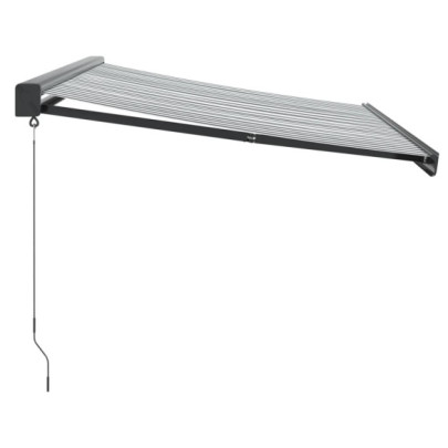 Copertină Retractabilă Antracit/Alb - 3,5x2,5 m - Textil/Aluminiu