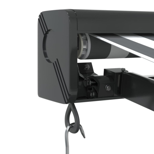 Copertină Retractabilă Antracit/Alb - 3,5x2,5 m - Textil/Aluminiu