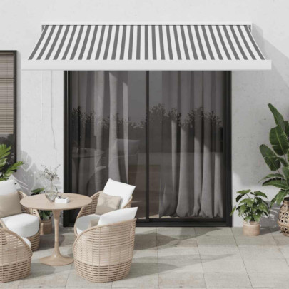 Copertină Retractabilă 3x2,5m - Antracit/Alb - Aluminiu
