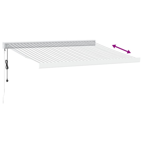 Copertină Retractabilă 3x2,5m - Antracit/Alb - Aluminiu