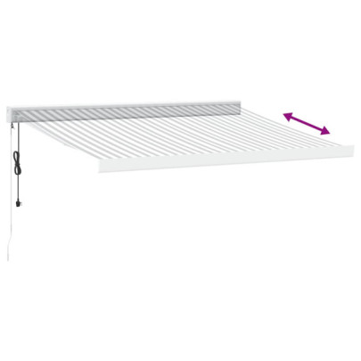 Copertină Retractabilă 3x2,5m - Antracit/Alb - Aluminiu