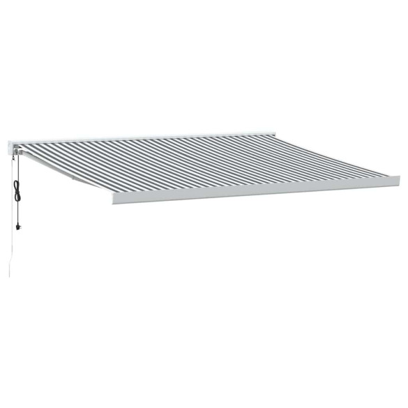 Copertină Retractabilă 4x3m - Antracit/Alb - Aluminiu - Livrare Gratuită