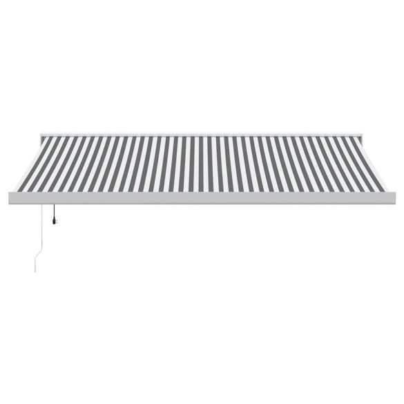 Copertină Retractabilă 4x3m - Antracit/Alb - Aluminiu - Livrare Gratuită