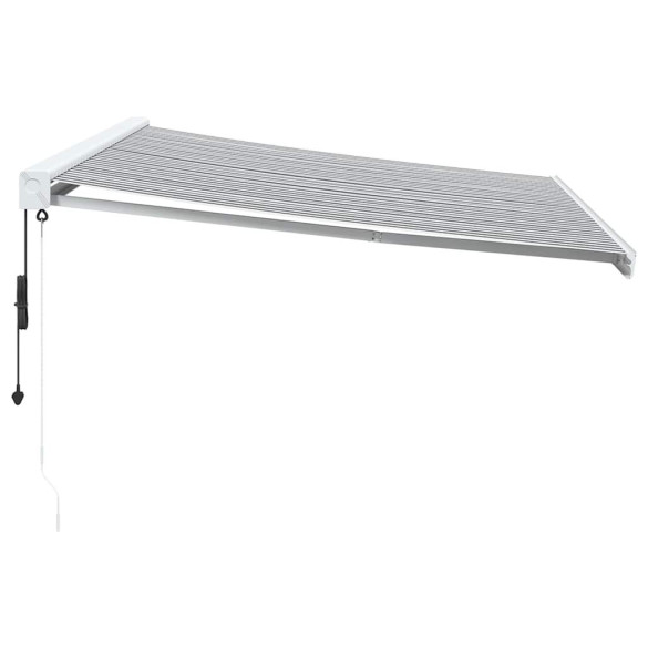 Copertină Retractabilă 4x3m - Antracit/Alb - Aluminiu - Livrare Gratuită