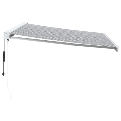 Copertină Retractabilă 4x3m - Antracit/Alb - Aluminiu - Livrare Gratuită