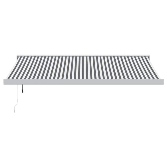 Copertină Retractabilă Antracit/Alb 4,5x3 m - Textil/Aluminiu