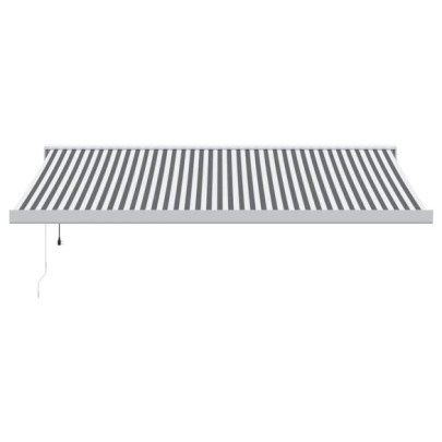 Copertină Retractabilă Antracit/Alb 4,5x3 m - Textil/Aluminiu