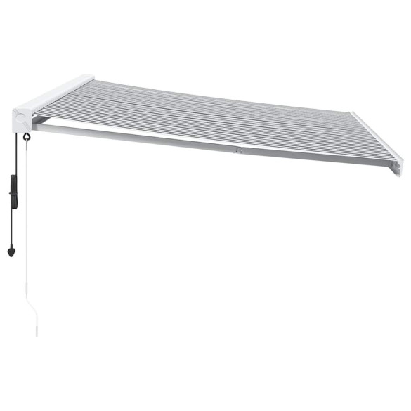 Copertină Retractabilă Antracit/Alb 4,5x3 m - Textil/Aluminiu