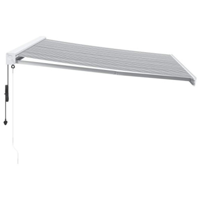 Copertină Retractabilă Antracit/Alb 4,5x3 m - Textil/Aluminiu