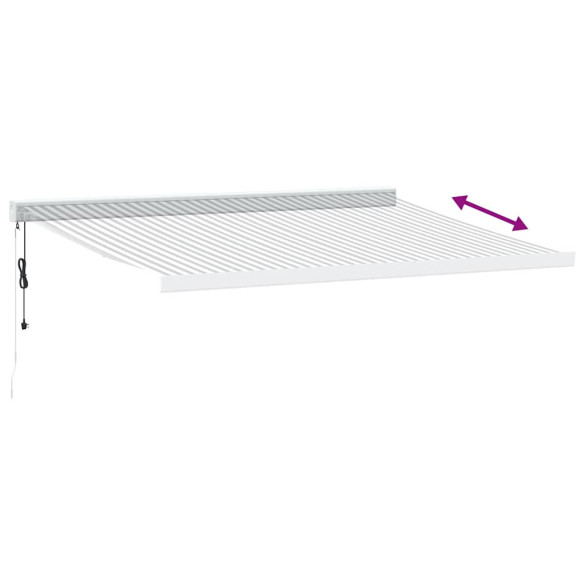 Copertină Retractabilă Antracit/Alb 4,5x3 m - Textil/Aluminiu