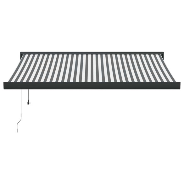 Copertină Retractabilă Antracit/Alb 3x2,5m - Textil/Aluminiu