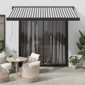 Copertină Retractabilă Antracit/Alb 3,5x2,5m - Livrare Gratuită