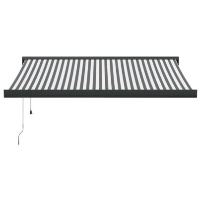 Copertină Retractabilă Antracit/Alb 3,5x2,5m - Livrare Gratuită