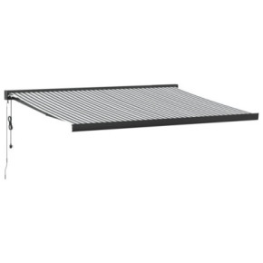 Copertină Retractabilă Antracit/Alb 4x3m - Textil/Aluminiu 2