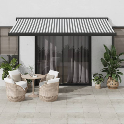 Copertină Retractabilă 4,5x3 m - Textil și Aluminiu - Livrare Gratuită