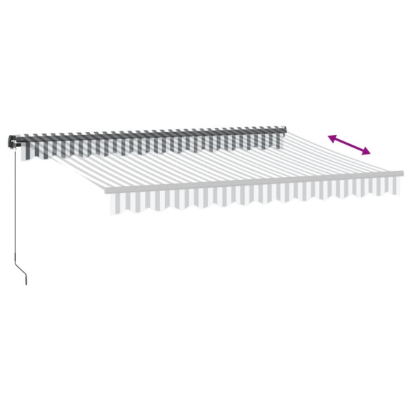 Copertină retractabilă manuală cu LED - 350x250 cm