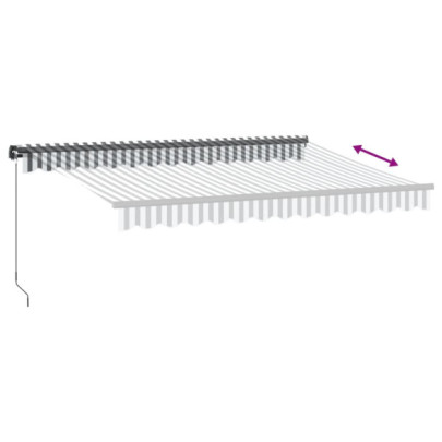 Copertină retractabilă manuală cu LED - 350x250 cm