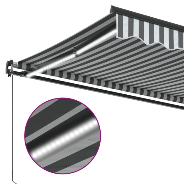 Copertină retractabilă manuală cu LED - 350x250 cm