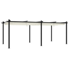 Foișor Grădină Retractabil 3x6m - Aluminiu - Crem 2