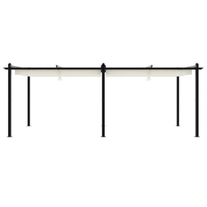 Foișor Grădină Retractabil 3x6m - Aluminiu - Crem