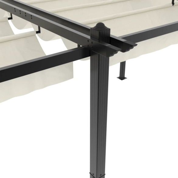 Foișor Grădină Retractabil 3x6m - Aluminiu - Crem