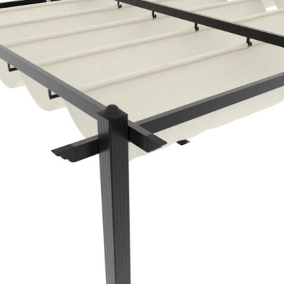 Foișor Grădină Retractabil 3x6m - Aluminiu - Crem