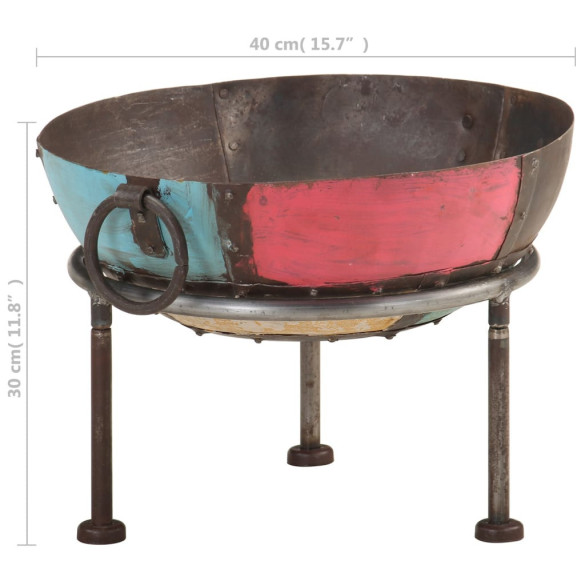 Vatră de foc rustică colorată - Ø 40 cm - Fier Vatră de foc rustică colorată - Ø 40 cm - Fier