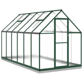 Seră de grădină - Verde, Aluminiu - Livrare Gratuită 2