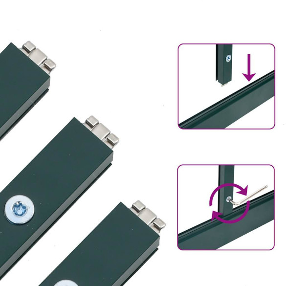 Seră de grădină - Verde, Aluminiu - Livrare Gratuită