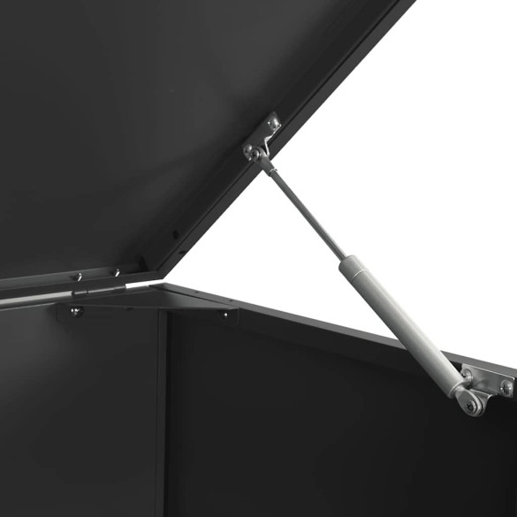 Depozitare Gunoi cu Răți 4 Coșuri Negru 276x79x117 cm Oțel