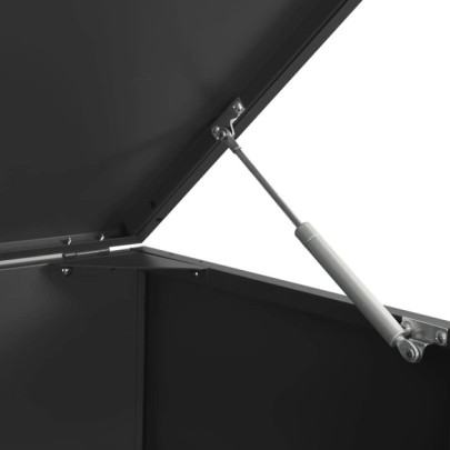 Depozitare Gunoi cu Răți 4 Coșuri Negru 276x79x117 cm Oțel